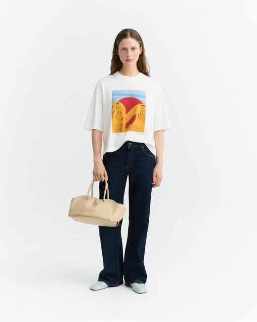 Thinking Mu White Yosigo Lena Oversize T-Shirt