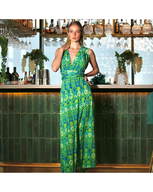 Beatrice von Tresckow Green Peacock Eye Lulu Multi Dress