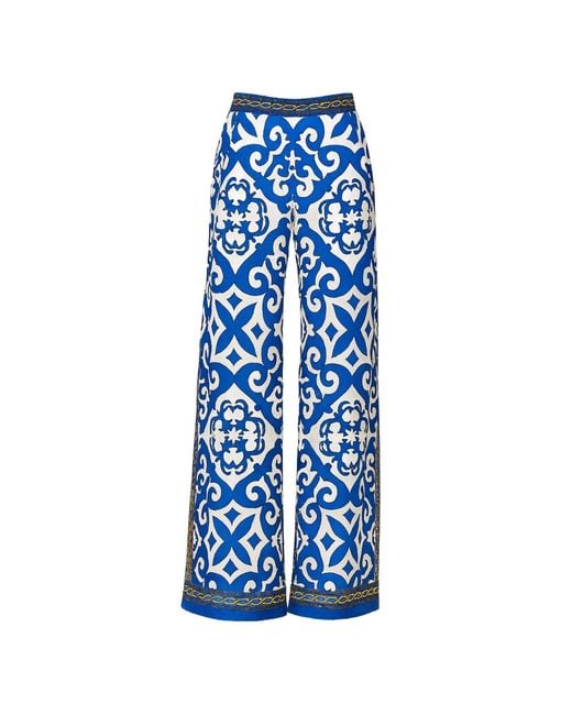 Ana Luisa Blue Santorini Inspired Wide Leg Pants