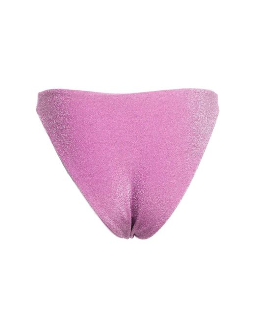 Patti Jane Swim Purple Faye's Disco High Waist Sparkle Cheeky Bikini Bottoms