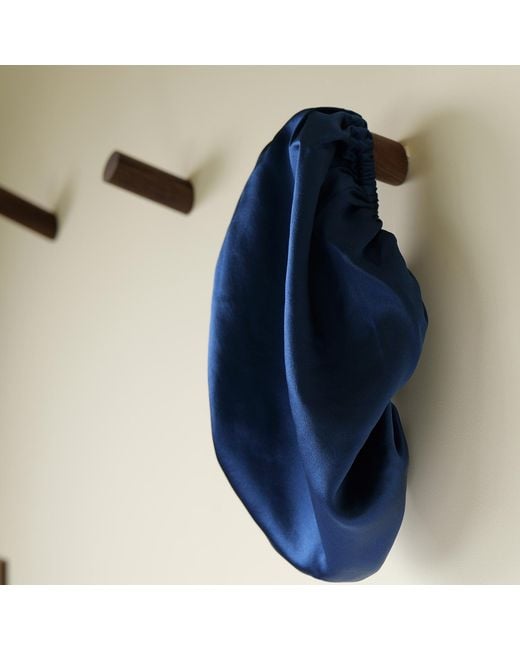 Soft Strokes Silk Blue Pure Mulberry Silk Hair Bonnet
