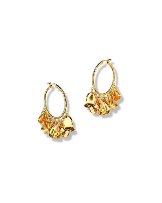 Jaredjamin Metallic Large Petali Click-Top Hoop Earrings