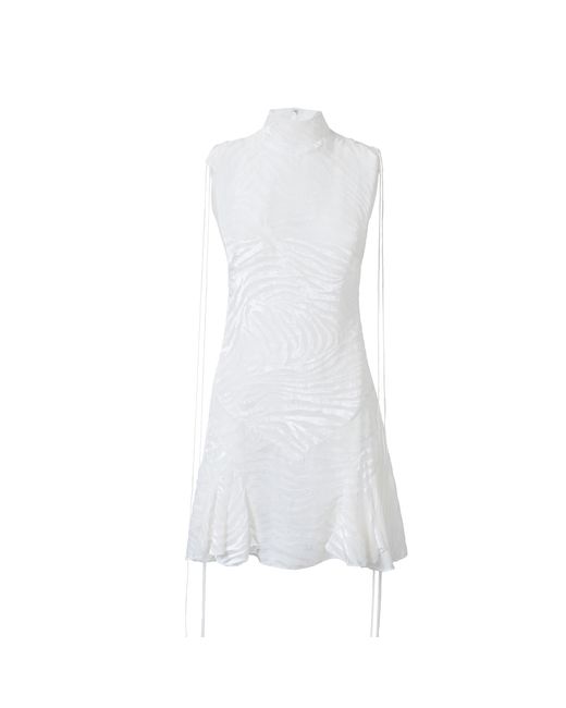 SVETA Milano White Kira Velvet Dress