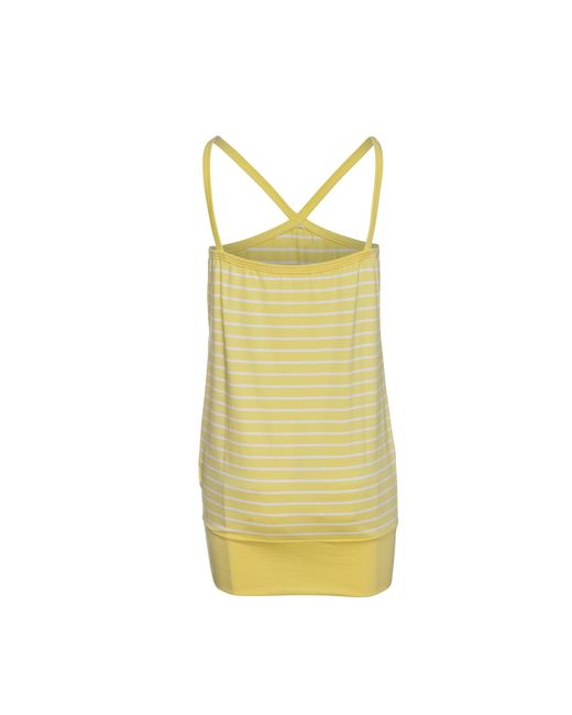 Conquista Yellow Strappy Striped Mini Dress