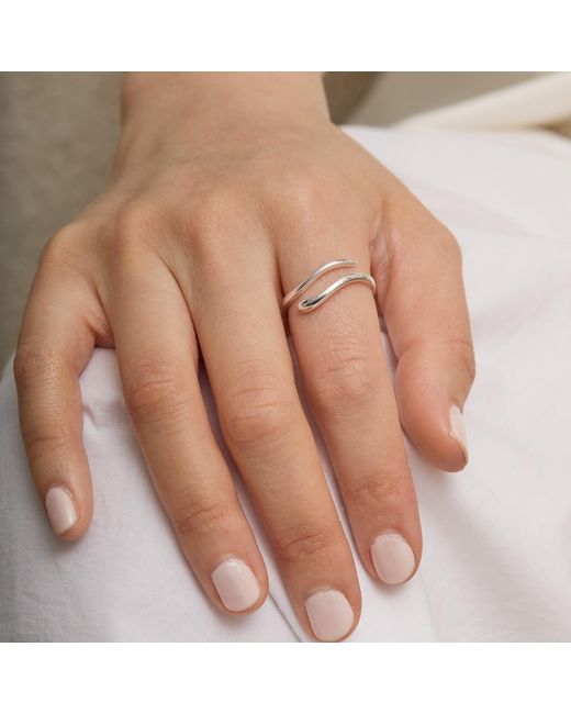 Esterah Metallic Open Curve Ring