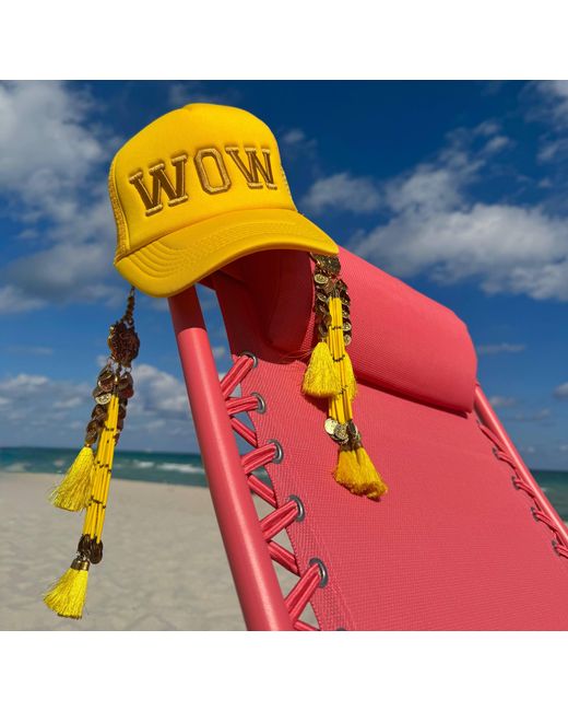 Julia Clancey Yellow Wow Dream Tasseltastic Dream Trucker Cap