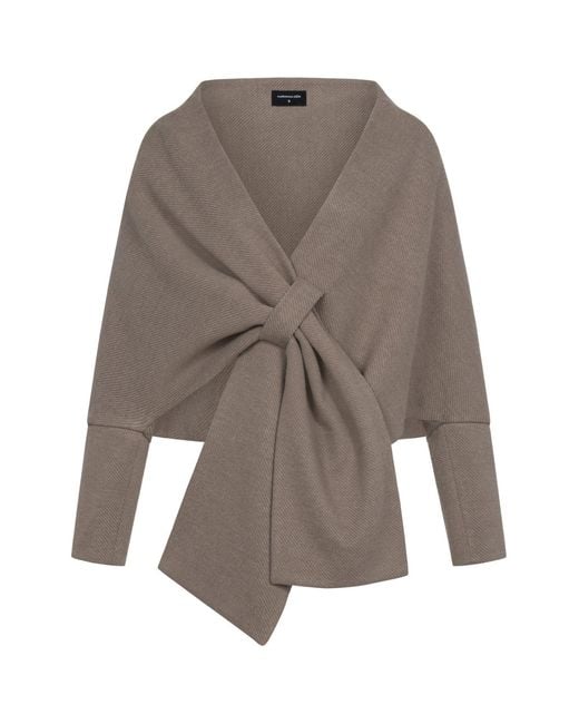 Marianna Déri Gray Cape Jacket Taupe