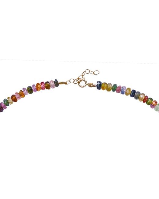 Bombyx House Metallic Birthstone October Tourmaline Bead Necklace