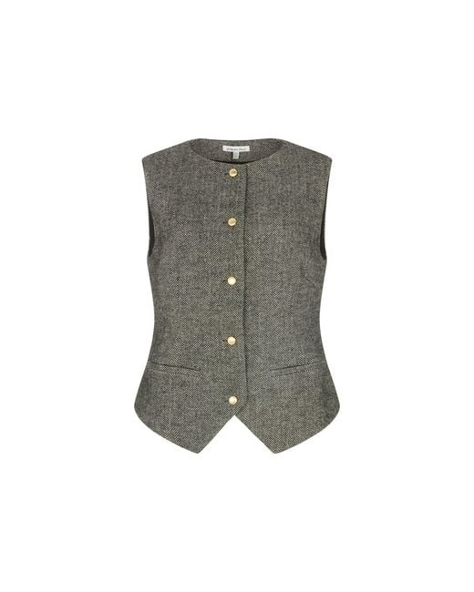 Lily and Lionel Gray Pandora Tailored Herringbone Print Waistcoat