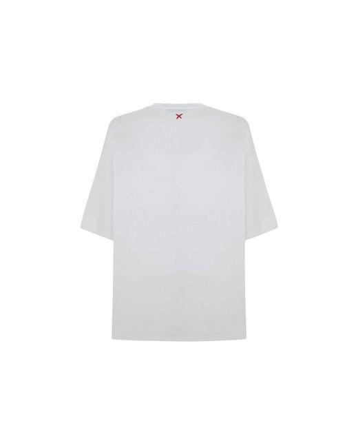 Pcfg White Daydreamers Mini T-Shirt Dress With Lace And Satin Details