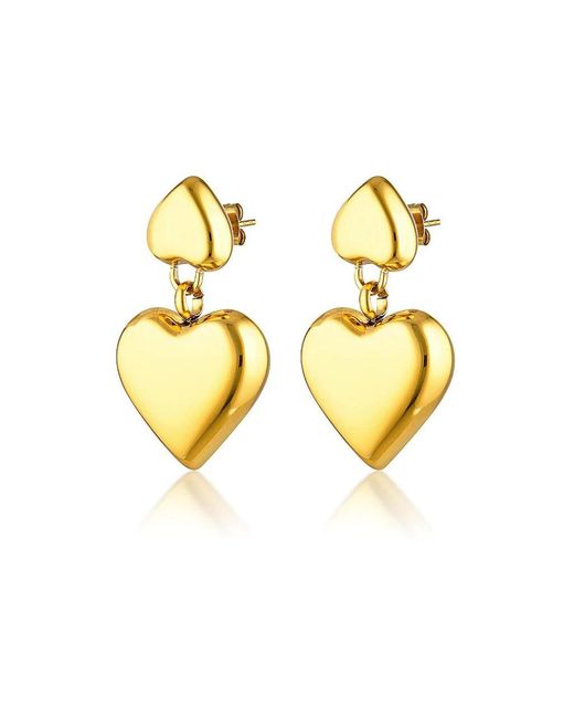 CENDRE Metallic Romee Heart Earrings