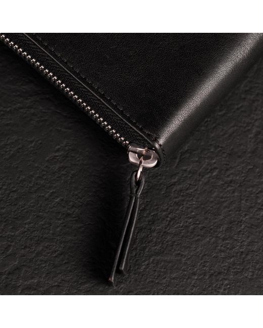 Time Resistance Black Leather Continental Wallet