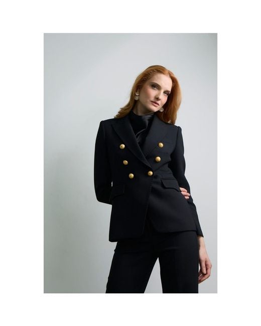 The Extreme Collection Black Double-Breasted Blazer Garcia Vintage 02
