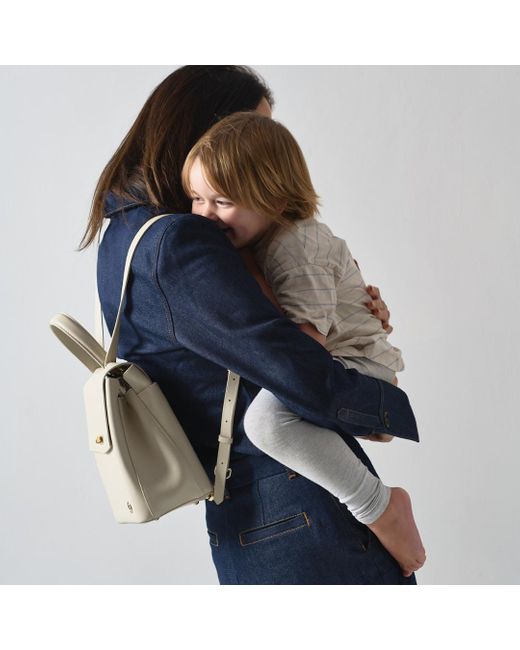 Kerikit England Natural Neutrals Florence Small Cream Leather Backpack