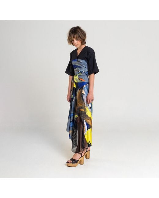 ARTISTA Black Bird Printed Top