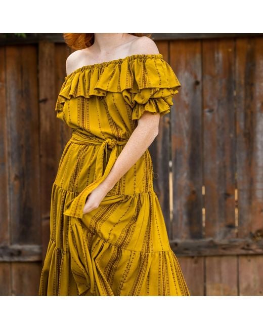 Jennafer Grace Multicolor Saffron Veranda Dress
