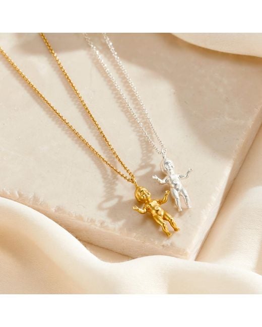 Posh Totty Designs Metallic Plated Lucky Baby Charm Necklace