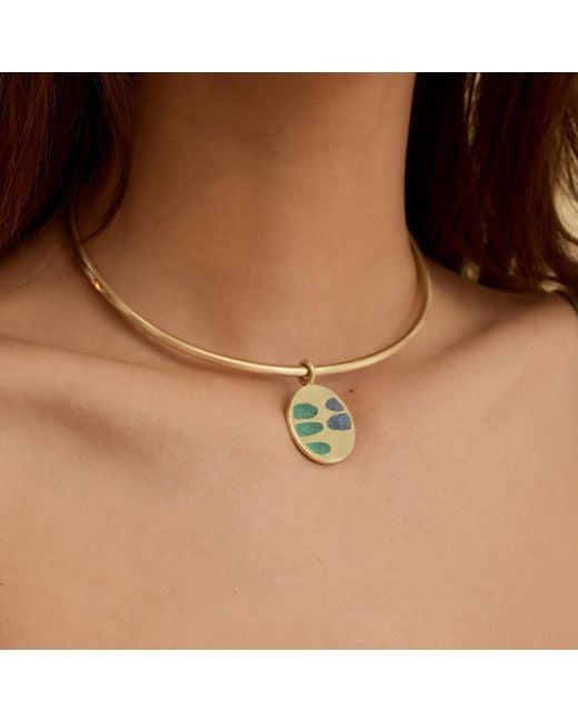 Zeworks Metallic Yin Lapis & Malachite Choker
