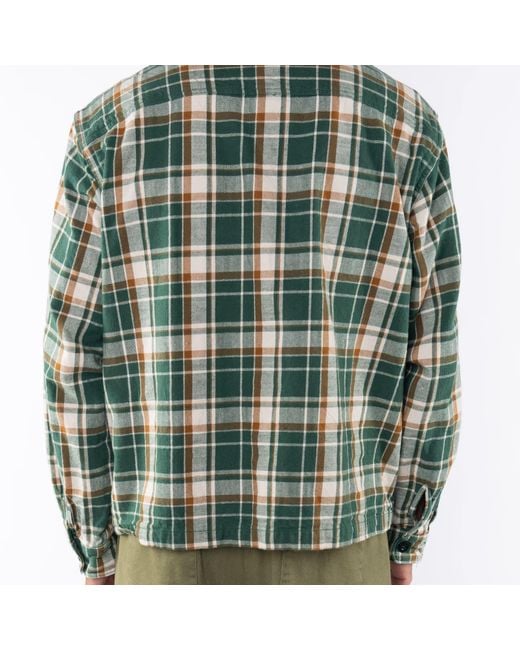Ariko Green Bucky Flannel Overshirt for men