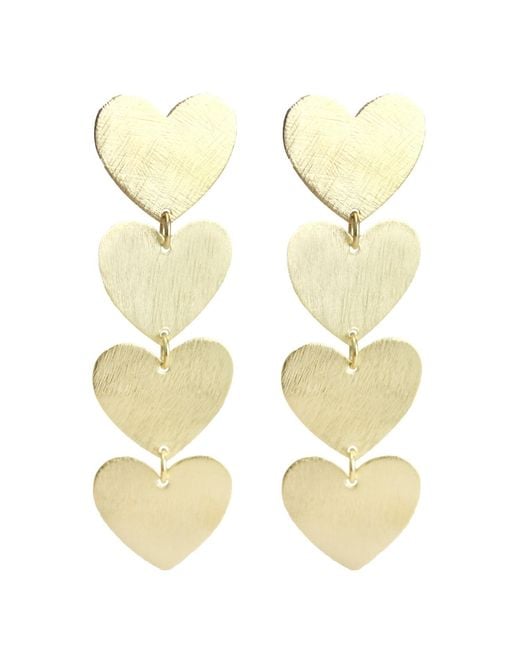 Marcia Moran Metallic Sylvie Heart Earrings