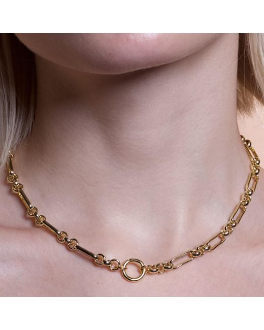 Alexie of Athens Metallic Tria Charm Chain Necklace