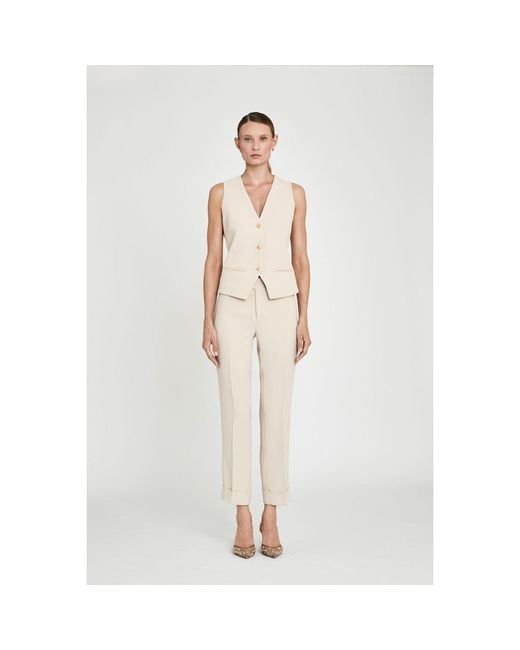 The Extreme Collection Natural Neutrals Toffee Atelier Buckle Trousers