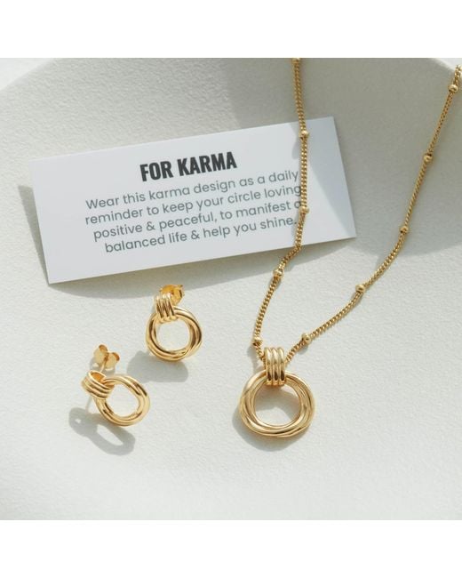 Muru Metallic Karma Studs