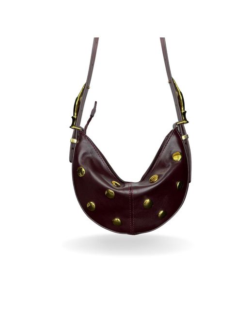 Indigolush Red Mini Hobo Studded Gilded Lure Cherry