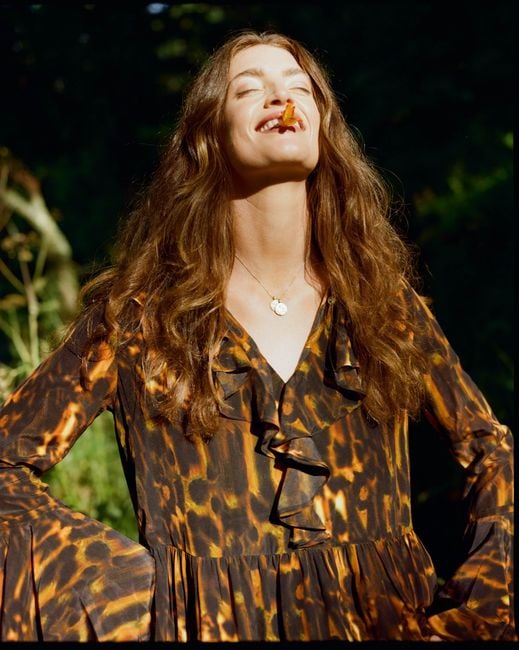 Klements Brown Morhav Silk Dress