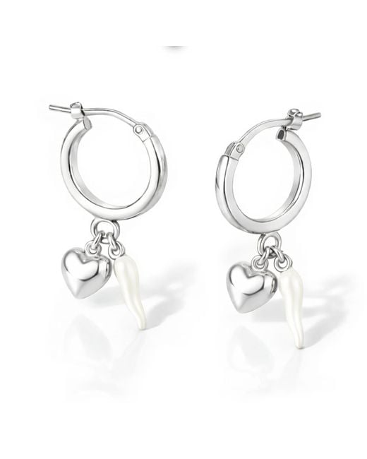 Unaloe Metallic Hoop Earrings