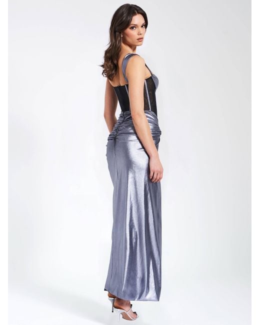 Miss Circle New York Odessa Metallic Corset Maxi Dress