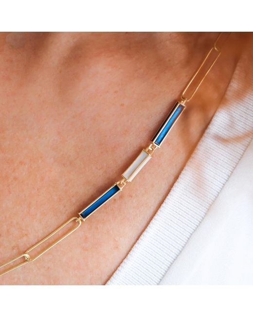 C|Nd|N by Candan Balto Metallic Megaron & Enamel Necklace