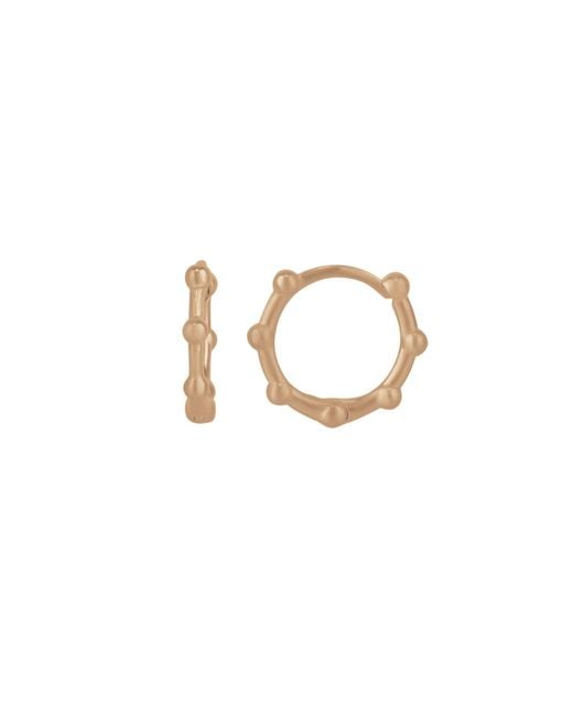 Spero London Metallic Seven Bead Sterling Hoop Earrings