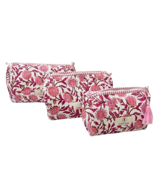 Echo of Pink Pink Cosmetic Bag