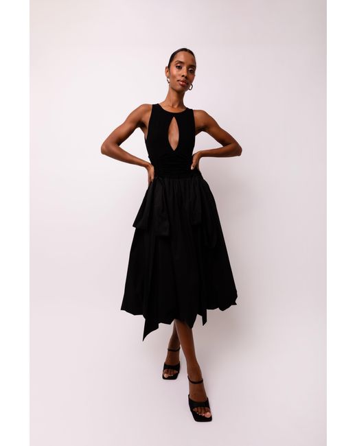 Amy Lynn Black 'Bodhi Puffball Midi Dress