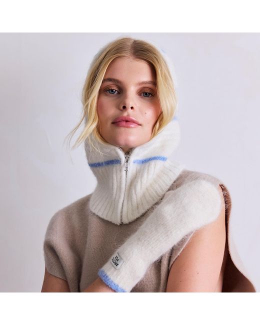 Arctic Fox & Co. White The Alpaca Zip Balaclava