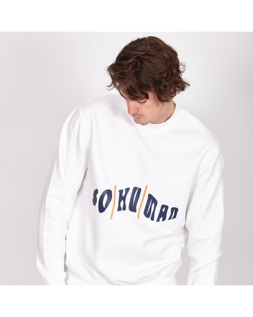 SOHUMAN White Trei Organic Cotton Sweatshirt