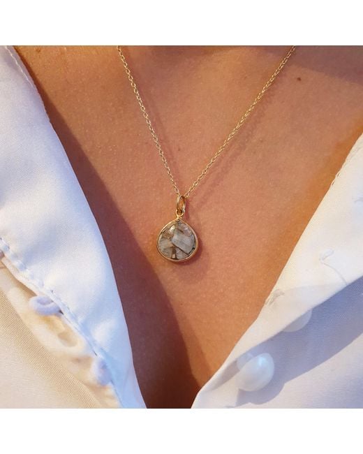 Harfi Metallic Vermeil Plated Herkimer Diamond April Birthstone Necklace