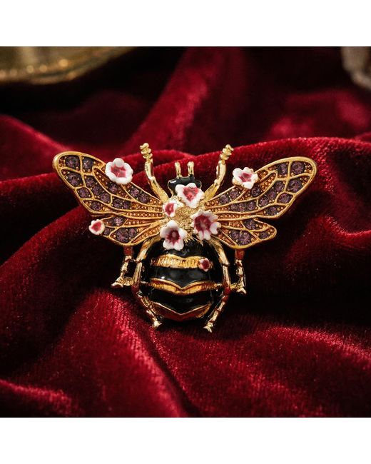 Chanel Joan Elkayam Brown Enamelled Large Bee Brooch