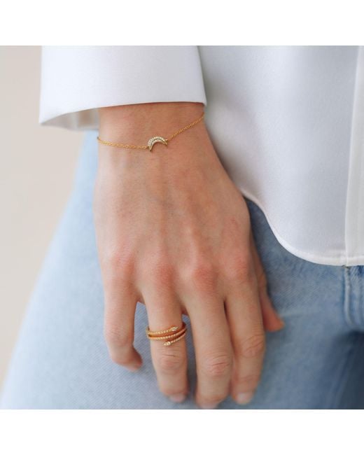 Gold Trip Metallic Celestial Moon Bracelet