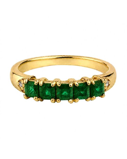 Belinda Jewelz Green Emerald Princess Cut Birthstone Ring