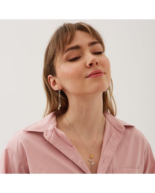 Spero London Metallic Dorissa Sterling Drop Earring Multicolour Beads