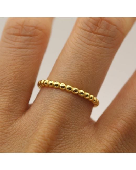 VicStoneNYC Fine Jewelry Yellow Handmade Eternity Beads Ring