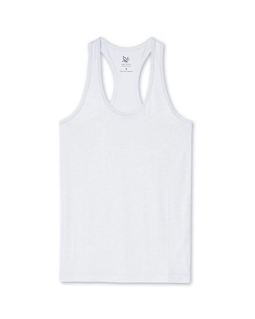 On/Off Essentials White Bamboo Scoop Neck Tank