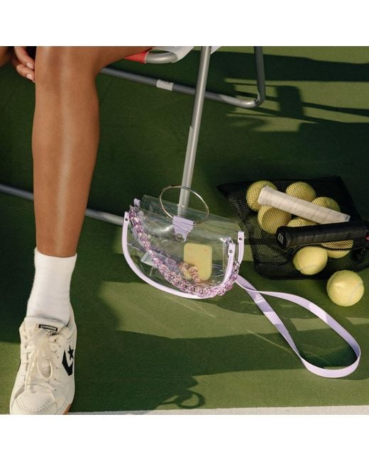 PAIGE White Clear Crescent Handbag