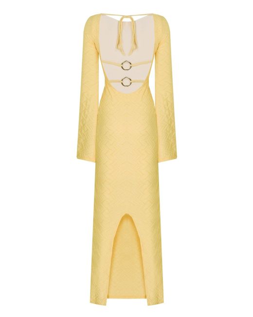 No'design Yellow Serene Backless Maxi Dress