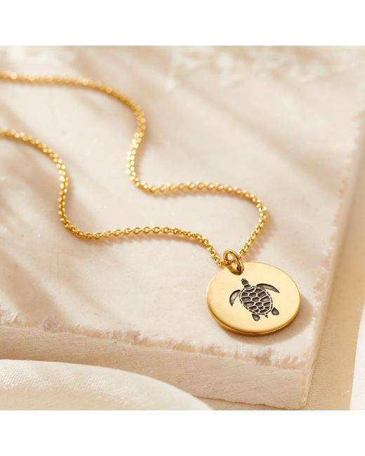 Posh Totty Designs Metallic Plated Turtle Spirit Animal Necklace