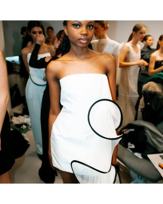 Laura Daili Metallic Sculptural Moon Star Dress
