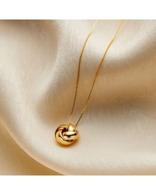 Posh Totty Designs Metallic 9Ct Knot Charm Necklace