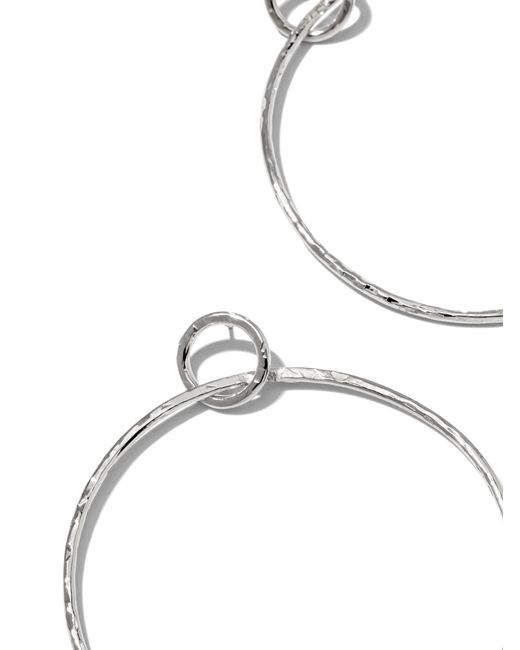Jaredjamin Metallic Ellen Large Textured Hoop Post Earrings